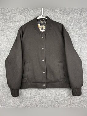 Well Worn Women's Long Sleeve Mid Length Bomber Jacket Size M - Black